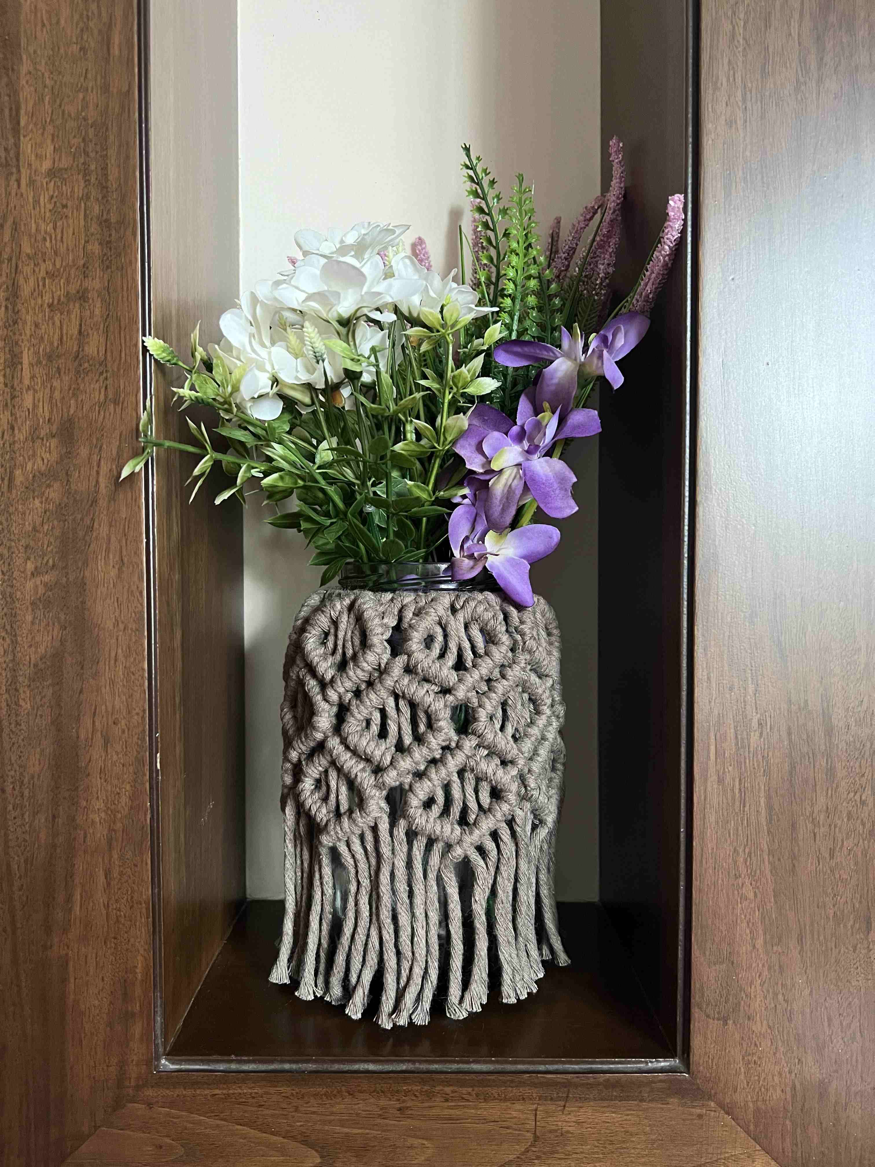 Macrame Jar Cover