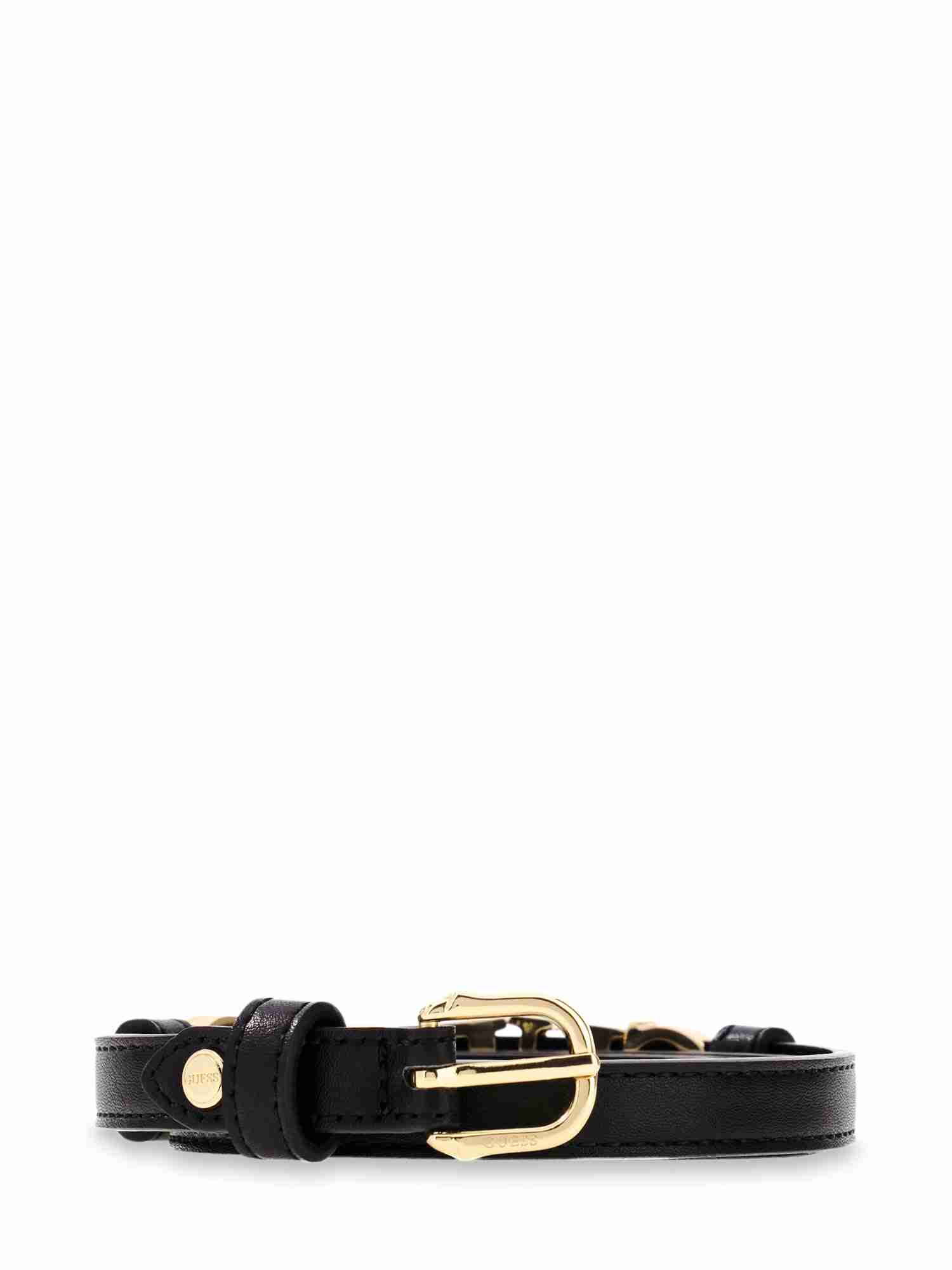 Guess Black Polyester Textured WOMEN Belt