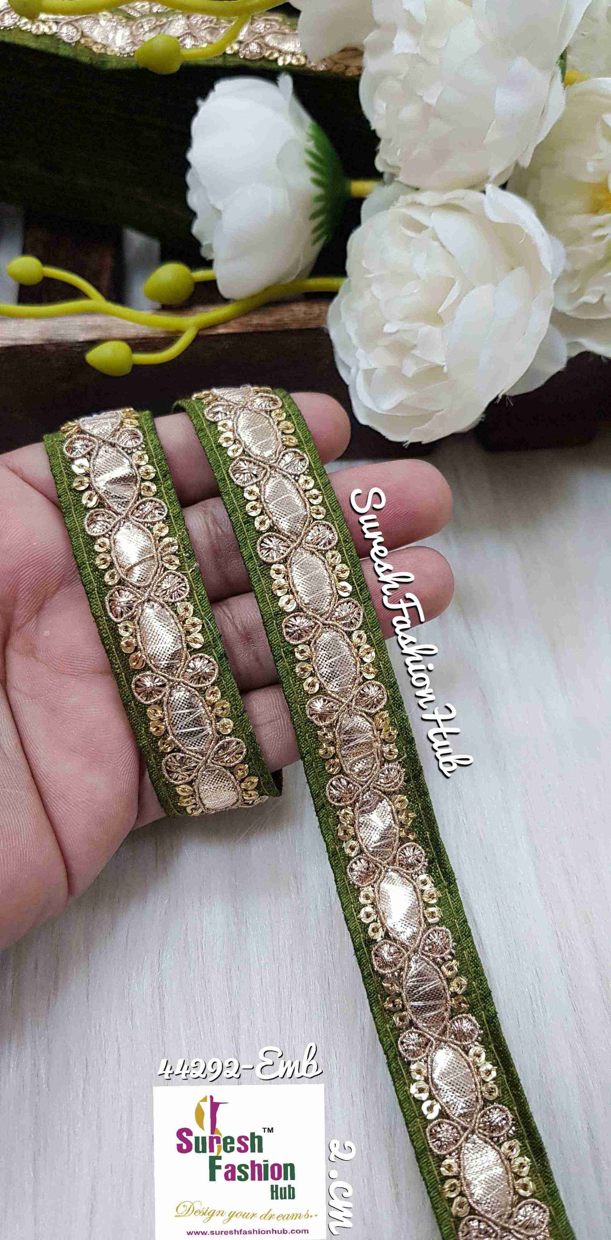 Gota Gold zari  Fusion Mehendi Fabric Embellishments