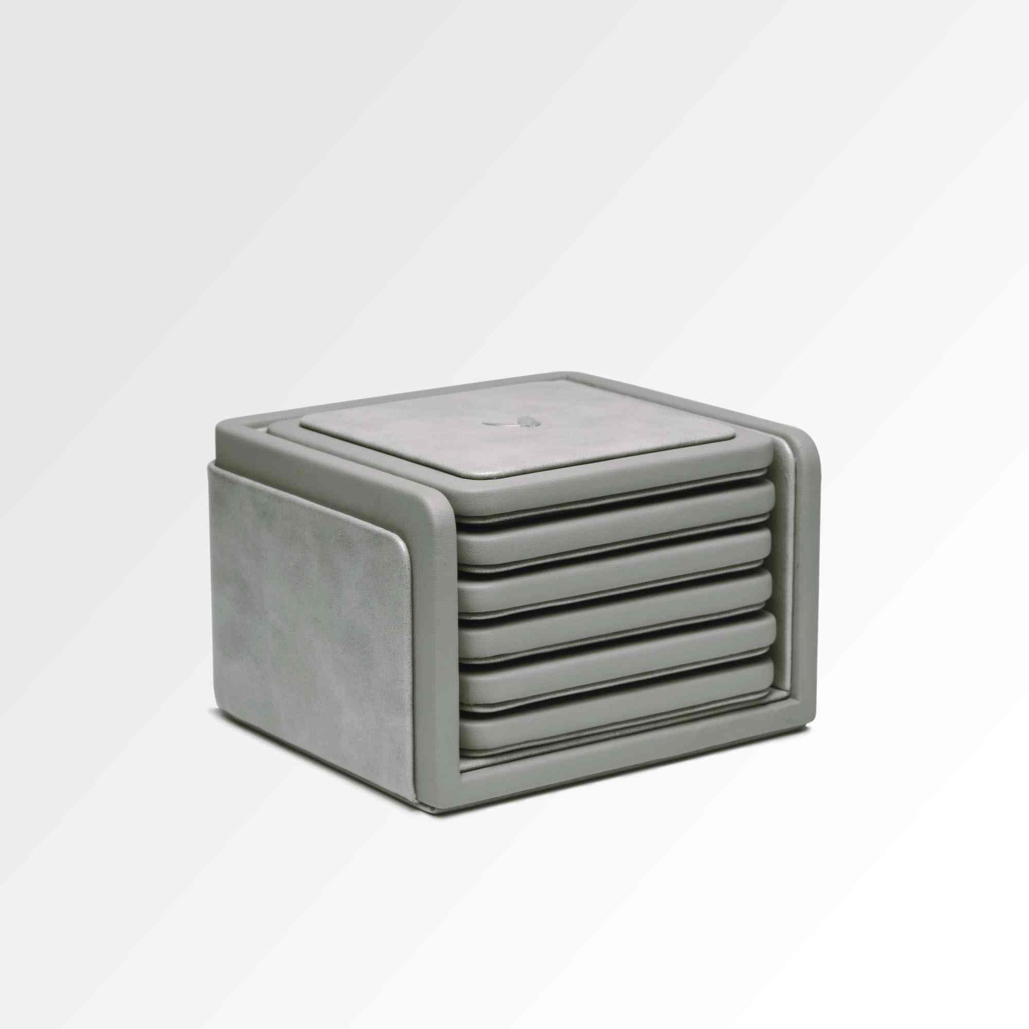 Square Coasters Set - Set of Six - Moderno - Grey