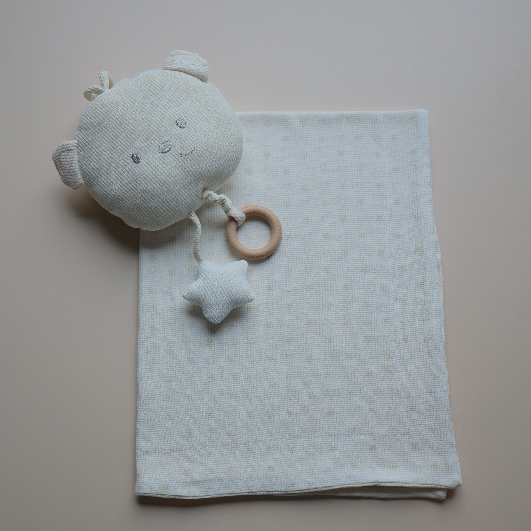 Dreamland Bear Reversible Blanket & Toy Set