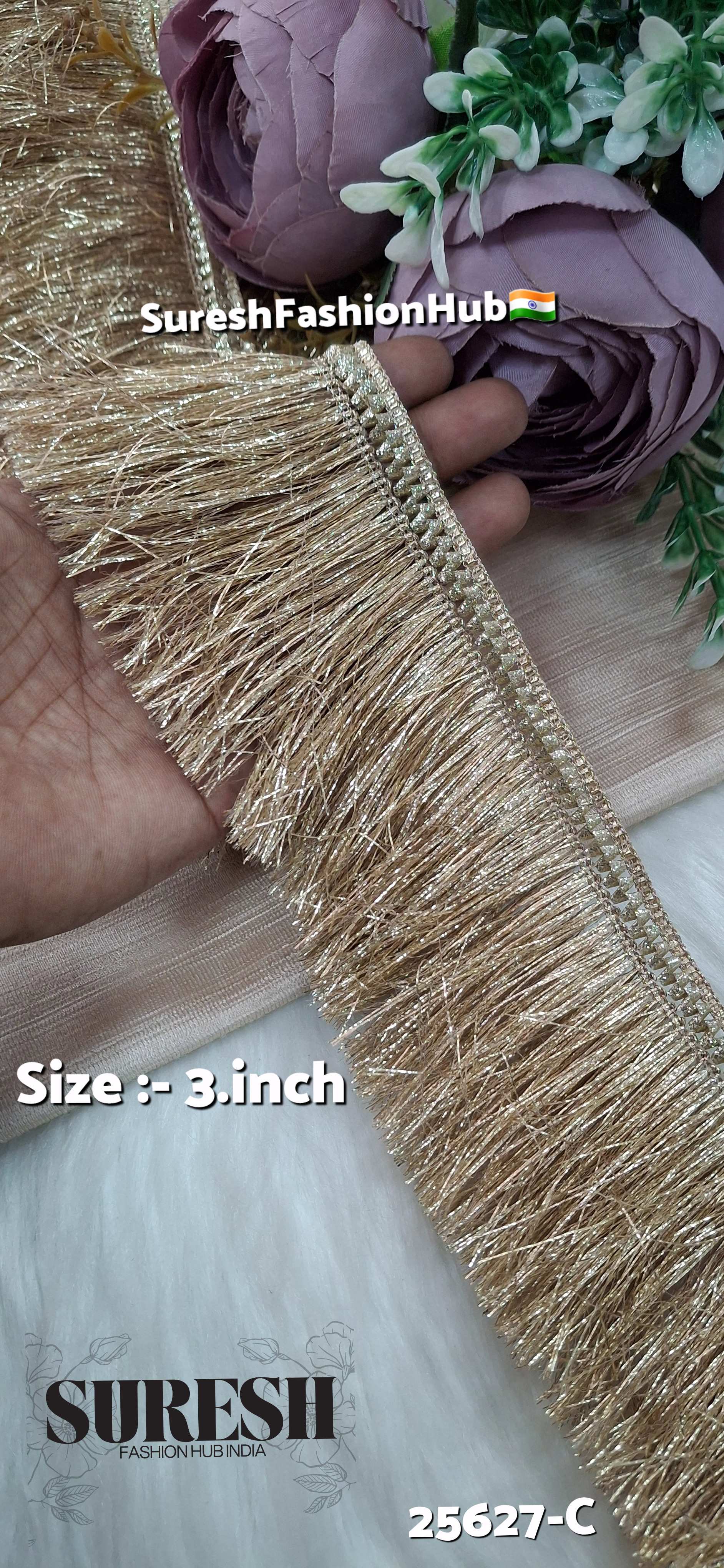 Badla Pearl Fringe Jhalar Lace