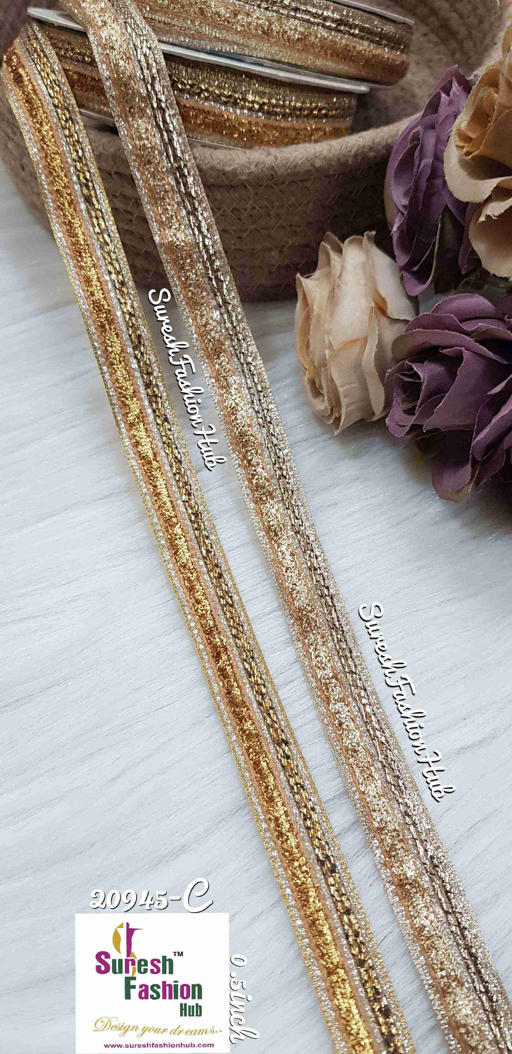 Lustrous Pearl  Zari Border Bands