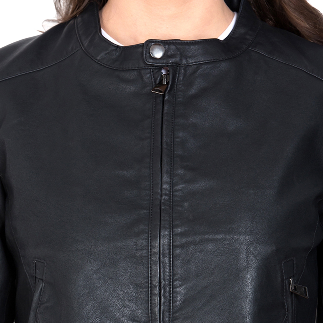 Justanned | JUSTANNED CHARCOAL WOMEN LEATHER JACKET 5