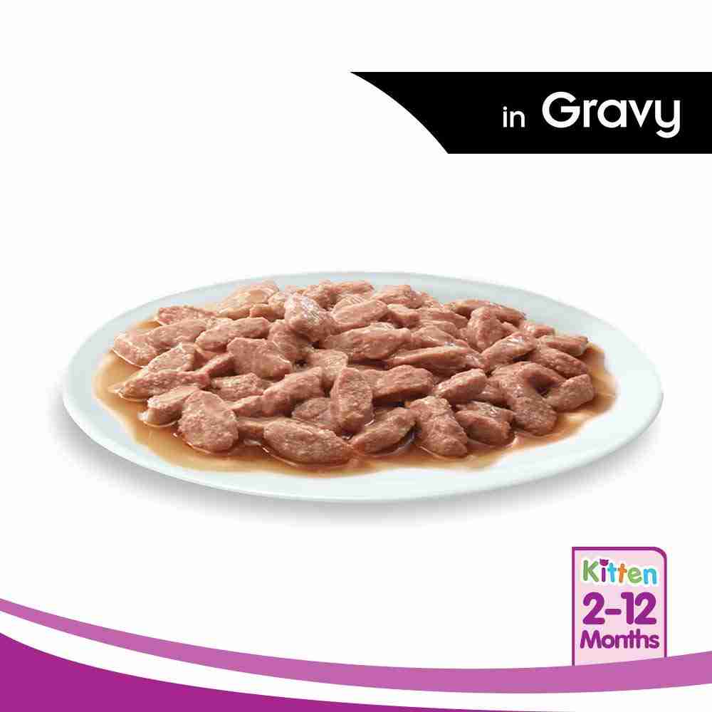 Whiskas Kitten Chicken In Gravy 80GM X7PCS and Sheba 70G 1PCS