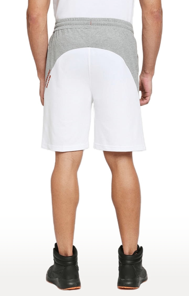 Men's Grey Cotton Colourblocked Short