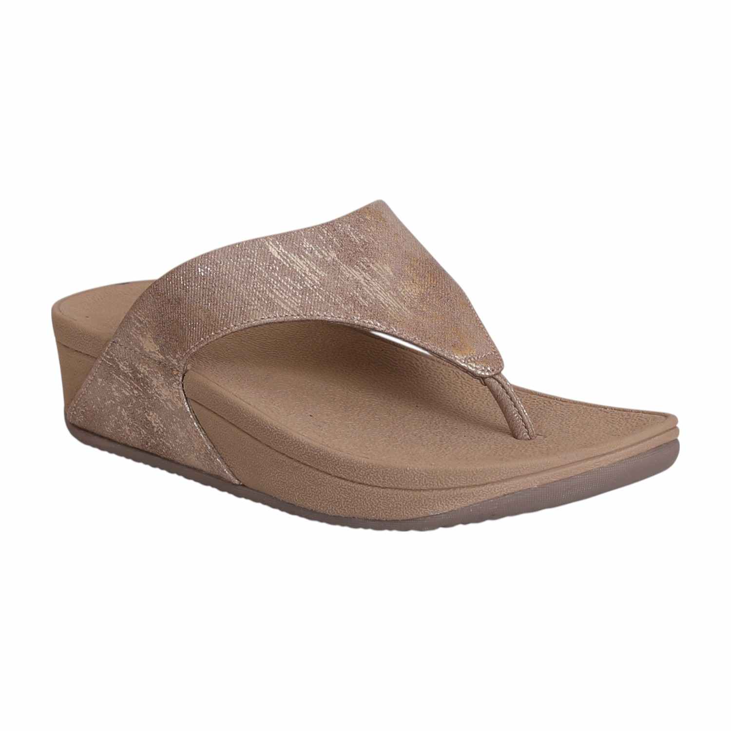 Women Rustic Bronze Wedge Sandals