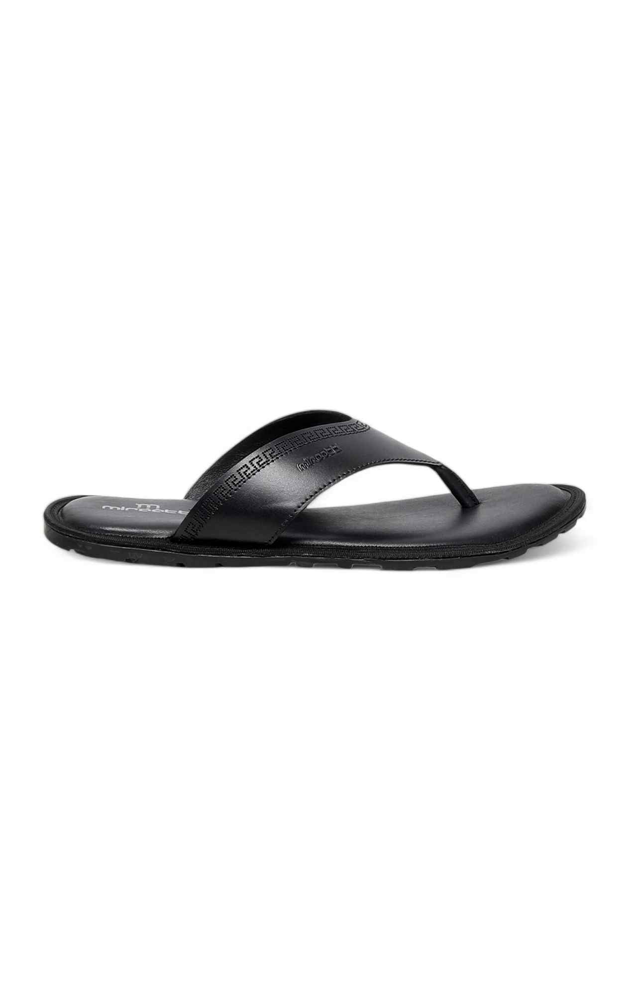 Men Black Ultra-Comfort Casual Flip-Flops