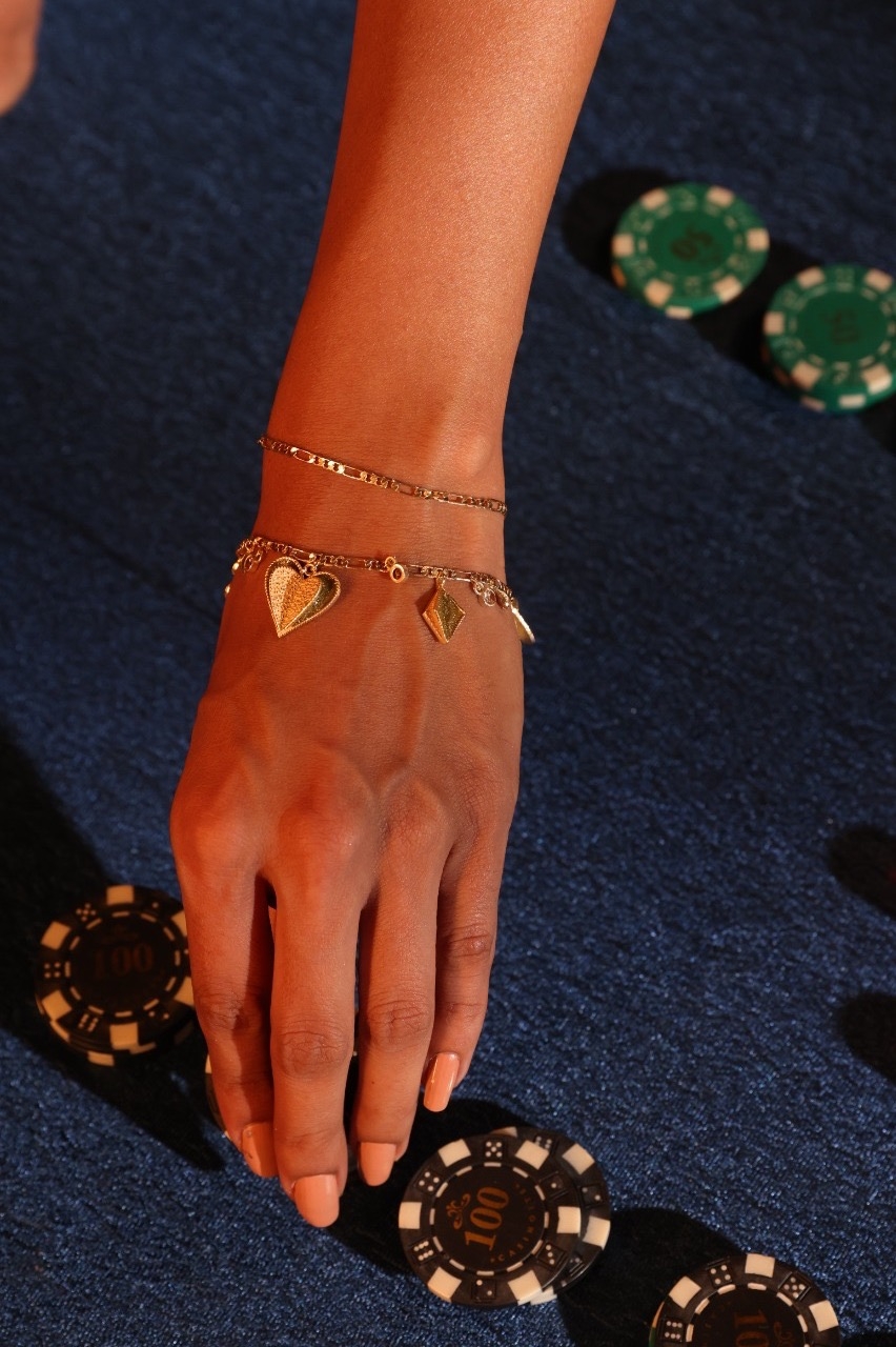 Gold Suits Chain Bracelet