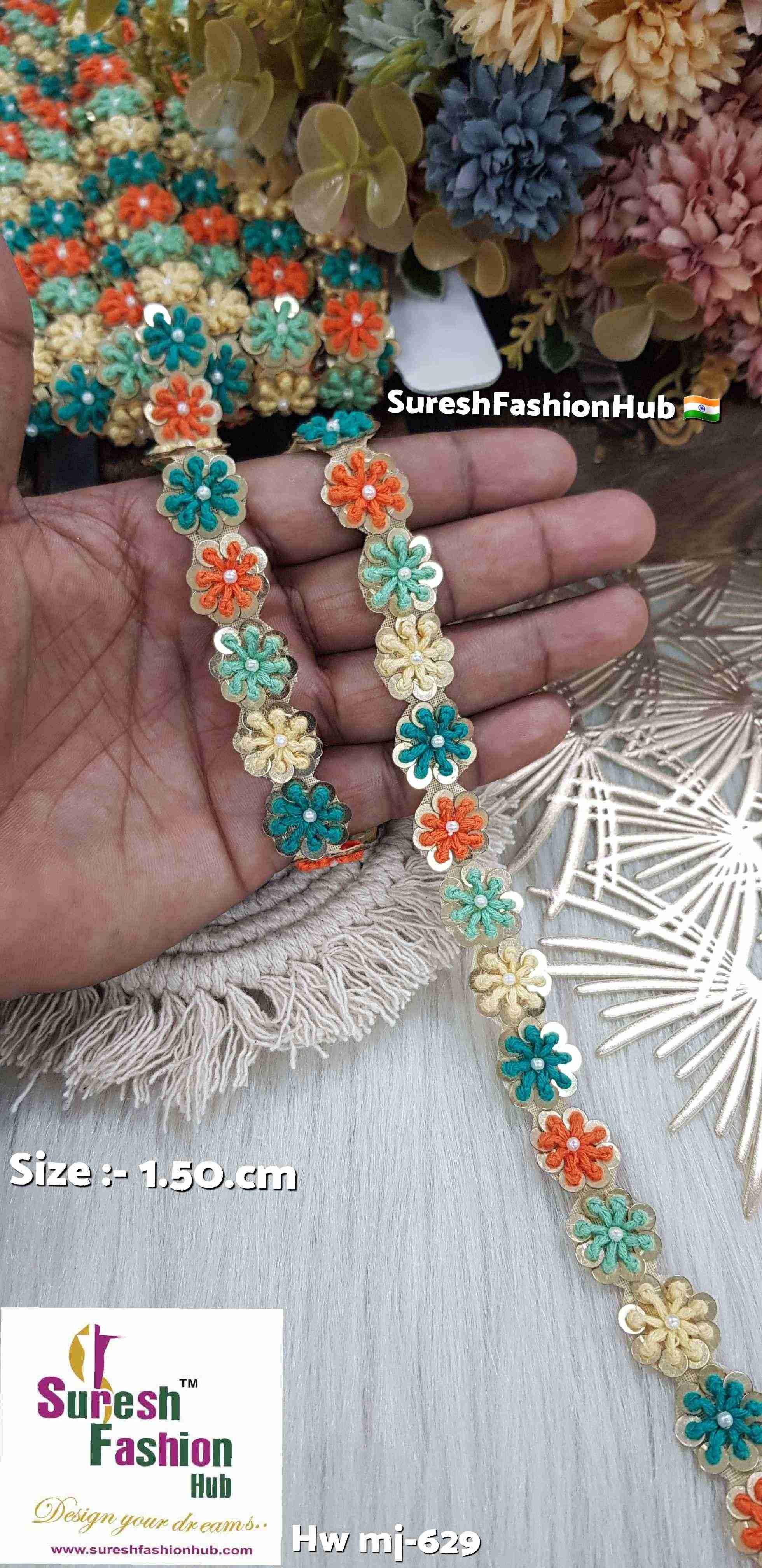 Floral Elegance Handmade Lace (Pearl)