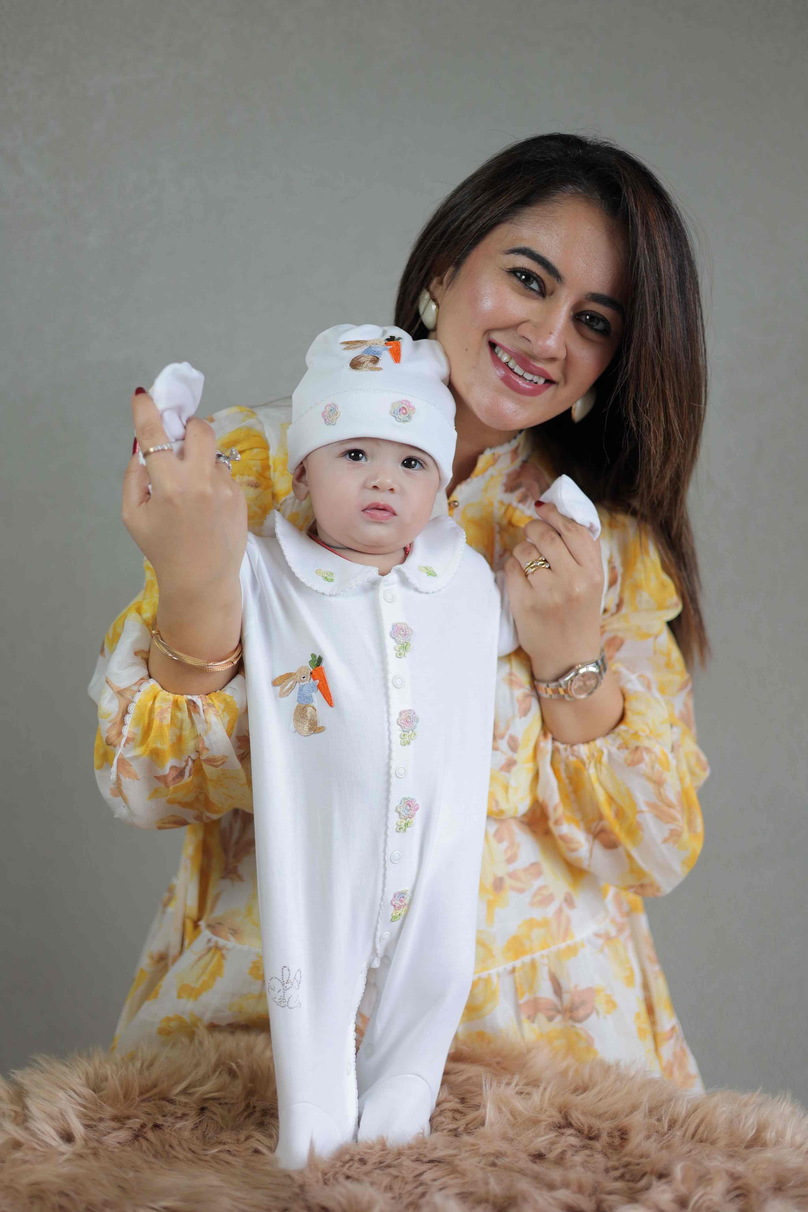 Snowflake Bunny Romper Set