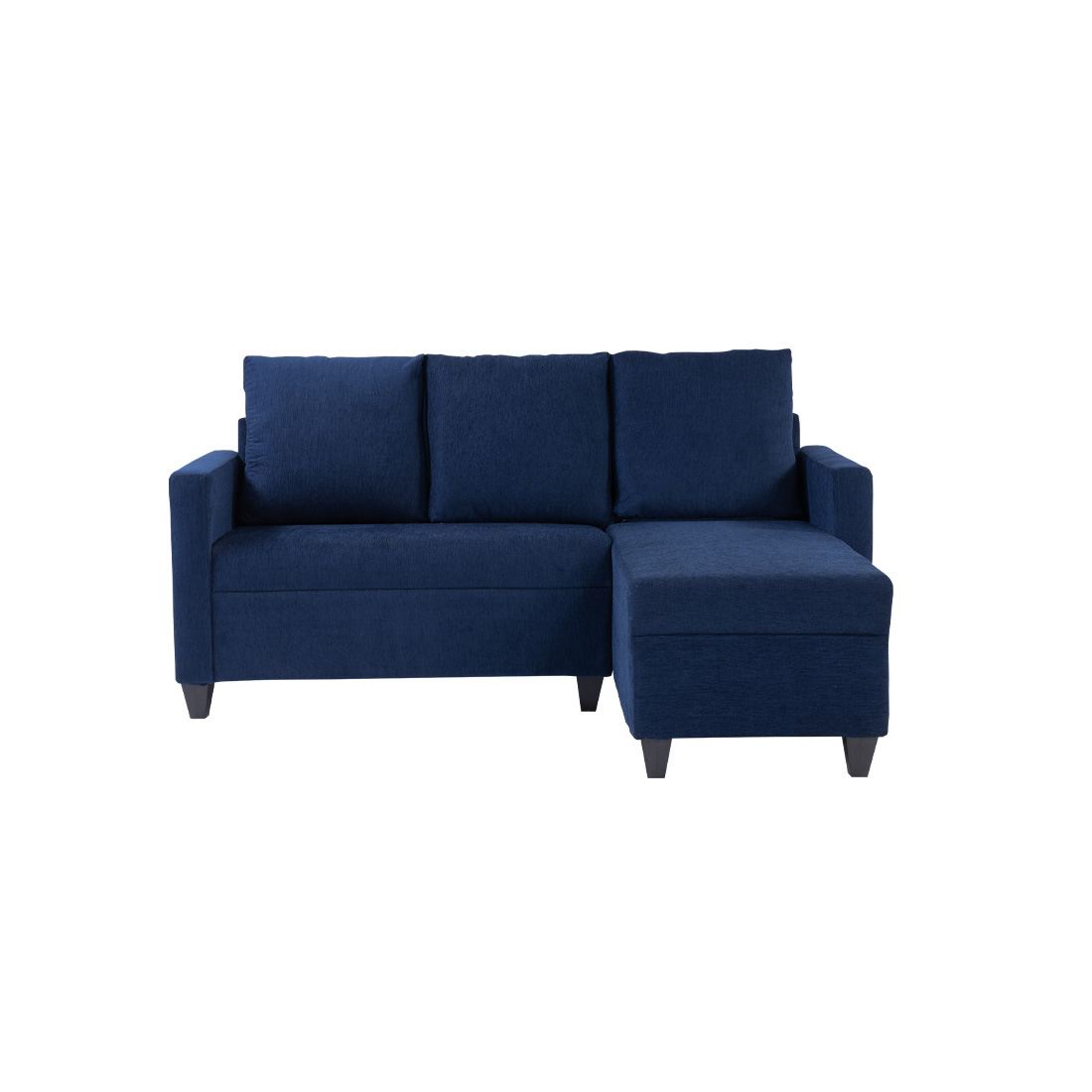 neudot Saya LHS Sectional Sofa for Living Room |4 Person Sofa| Premium Fabric with Cushioned Armrest | 12 Months Warranty| Solid Wood Frame| 4 Seater in Saya Blue Color DIY(Do-It-Yourself)