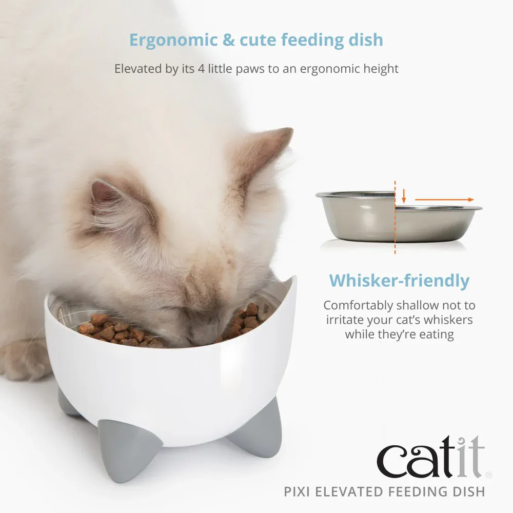 Catit PIXI Elevated Feeding Dish, Cat bowl