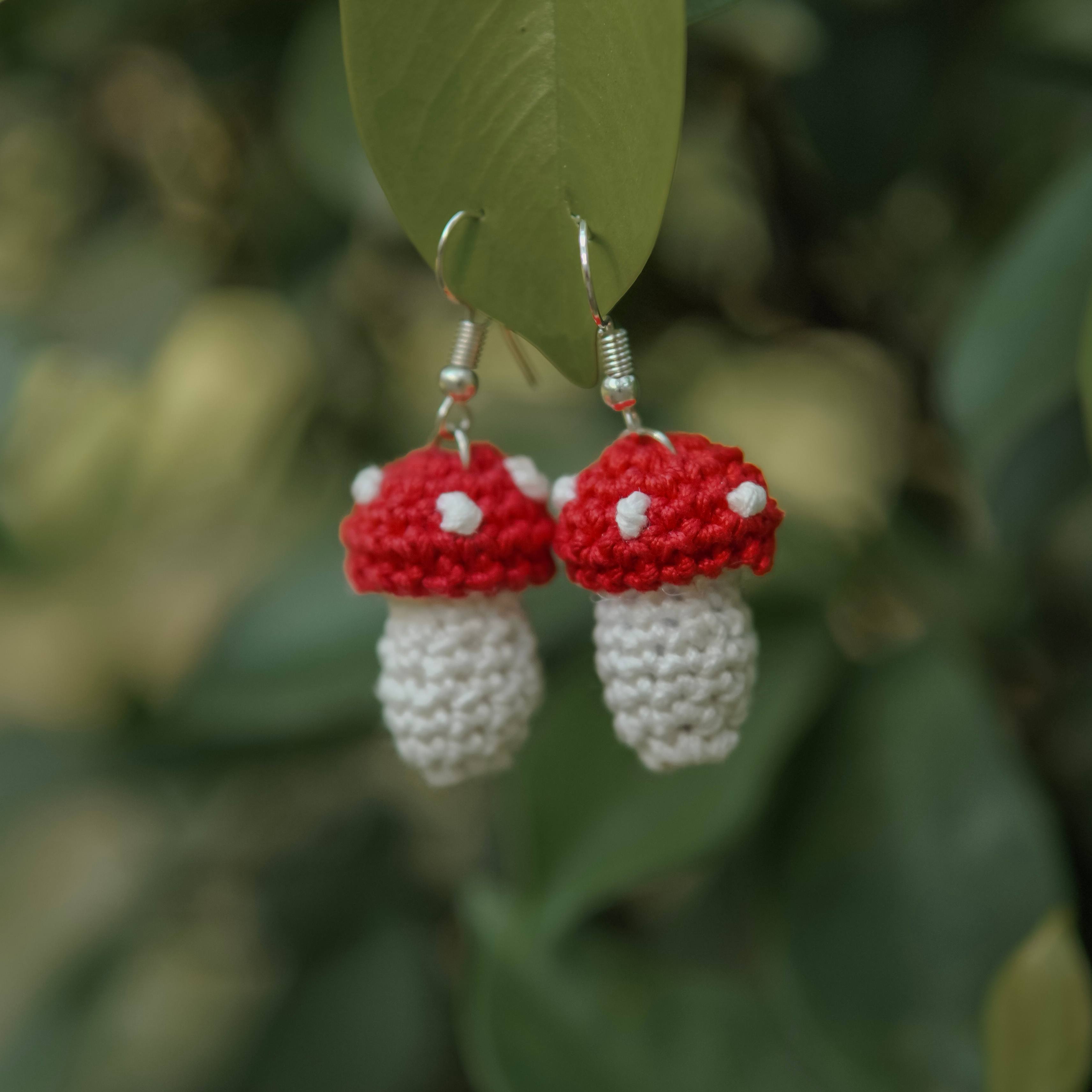  Woodland Magic: Mushroom Earrings by AHG. Enchant your outfit!