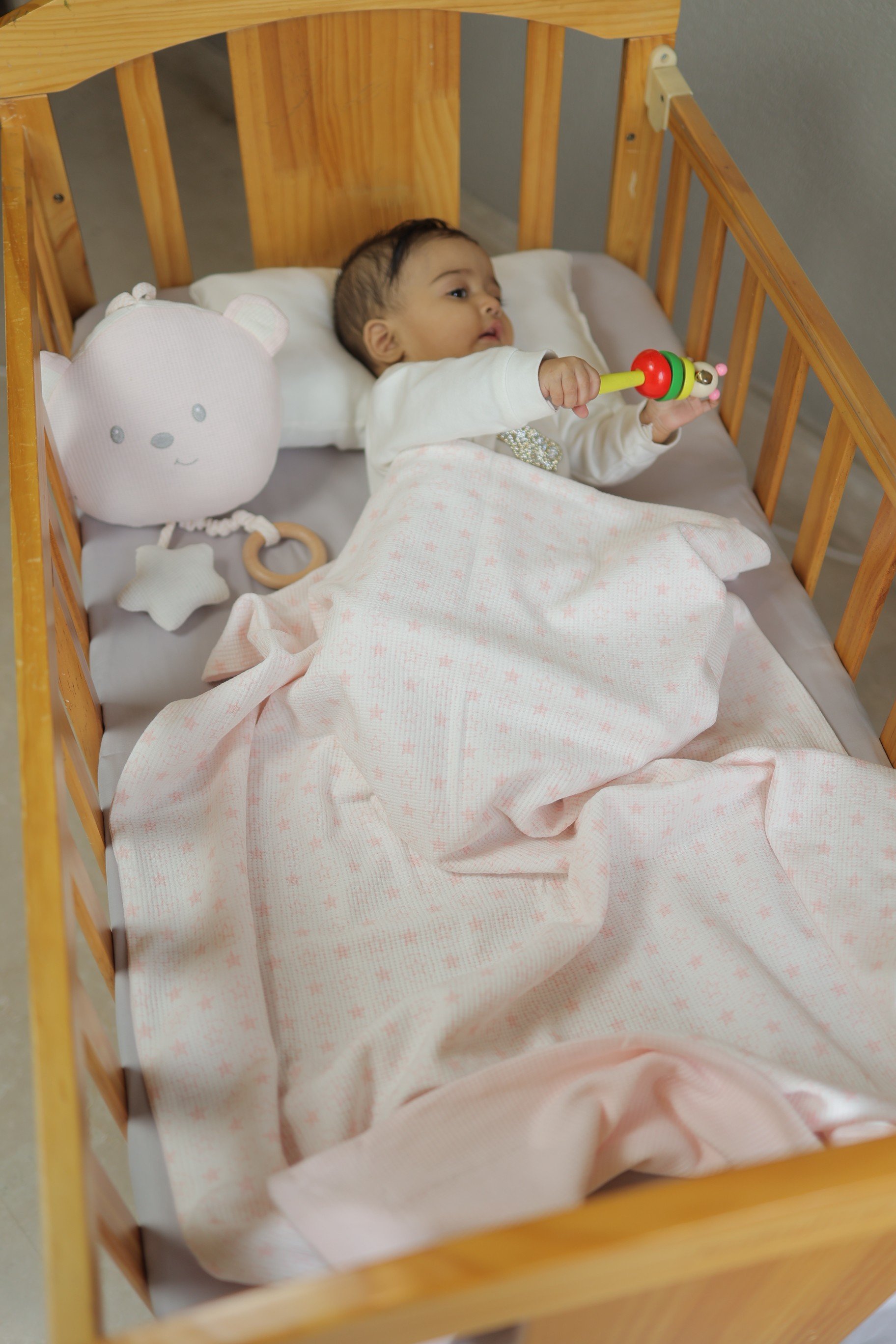 Blush Starry Snuggles Reversible Blanket & Toy Set