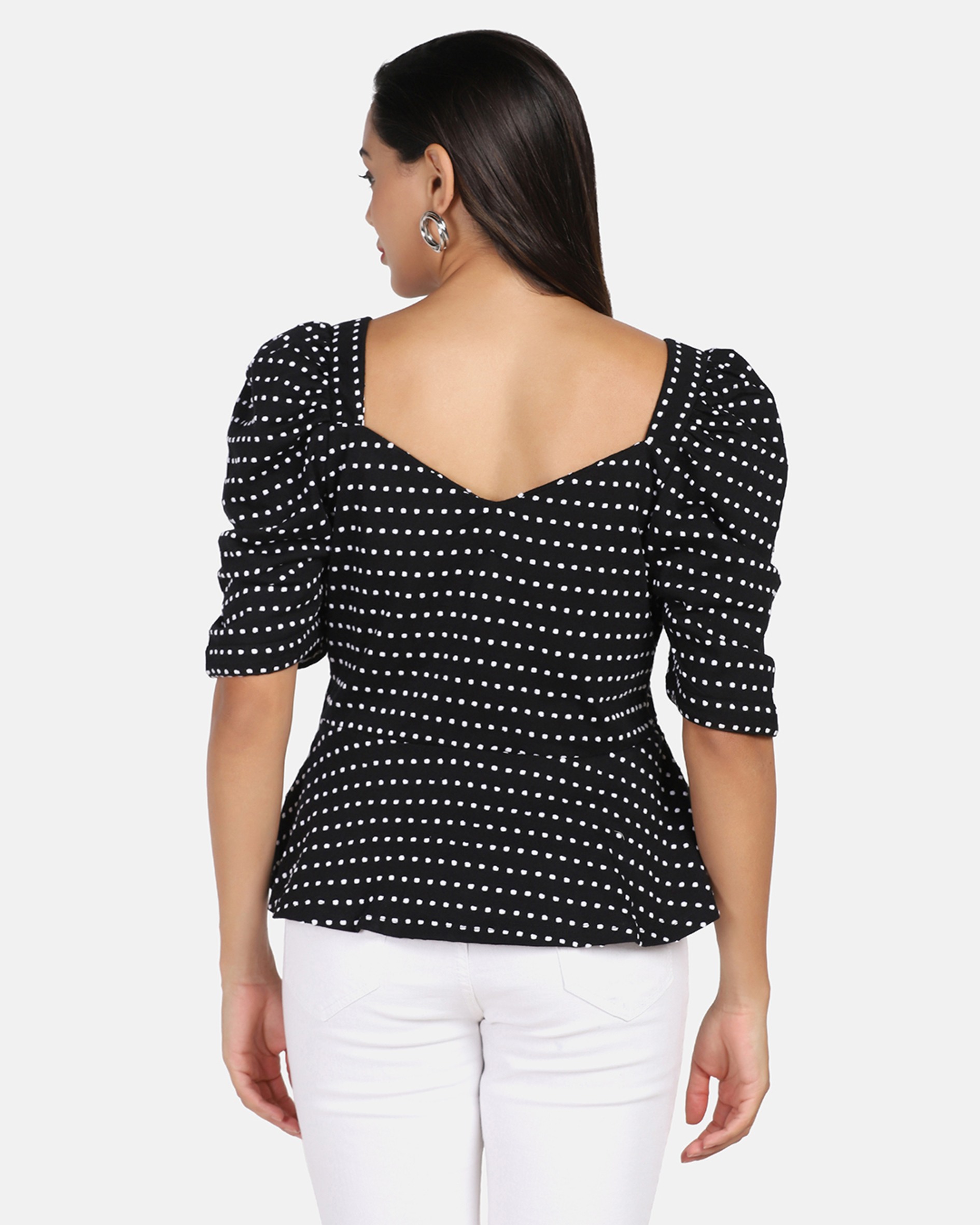 Black Top With White Dots