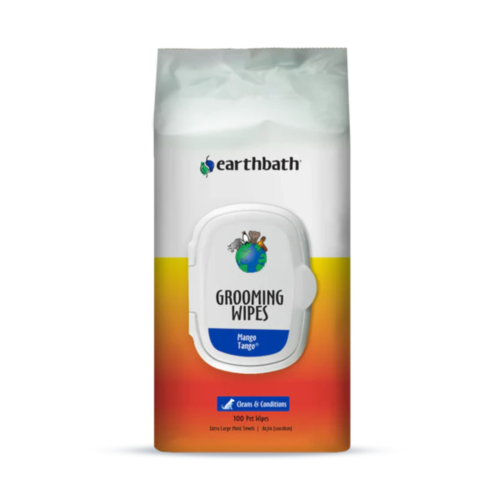 EarthBath Mango Tango Mango Essence Grooming Wipes for Dogs and Cats