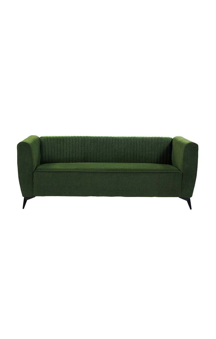 neudot Diva Sofa for Living Room |3 Persons Sofa|Premium Fabric with Cushioned Armrest | Solid Wood Frame|3 Seater in Emerald Green Color