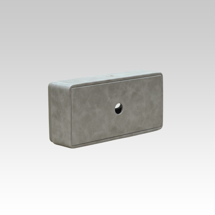 Tissue Box Holder for Home and Office in Premium Faux Leather | Size: 9.5 x 4.5 x 2.5(H) Inches | Moderno | Grey