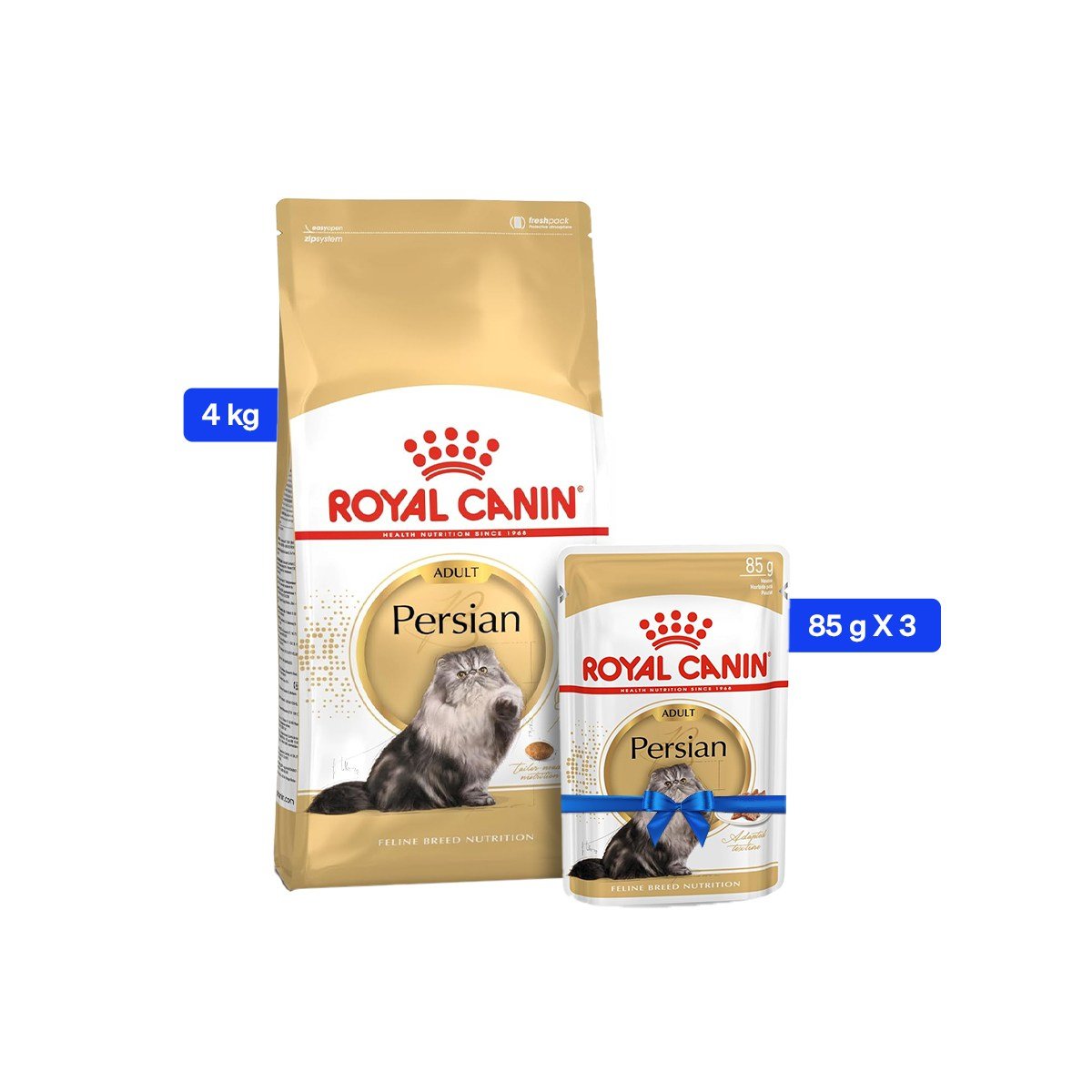 Royal Canin Persian Adult Dry Cat Food - 4 Kg + Wet Food