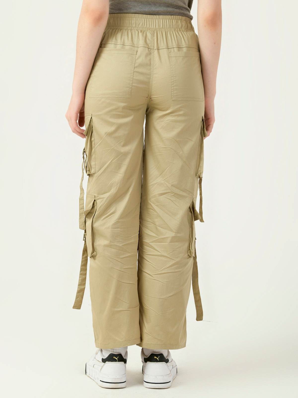 Albion Women Smart Premium Khakhi Casual Jogger