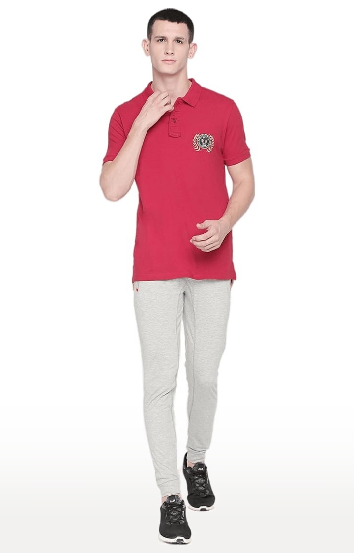 FITZ | Men's Red Cotton Solid Polo 1
