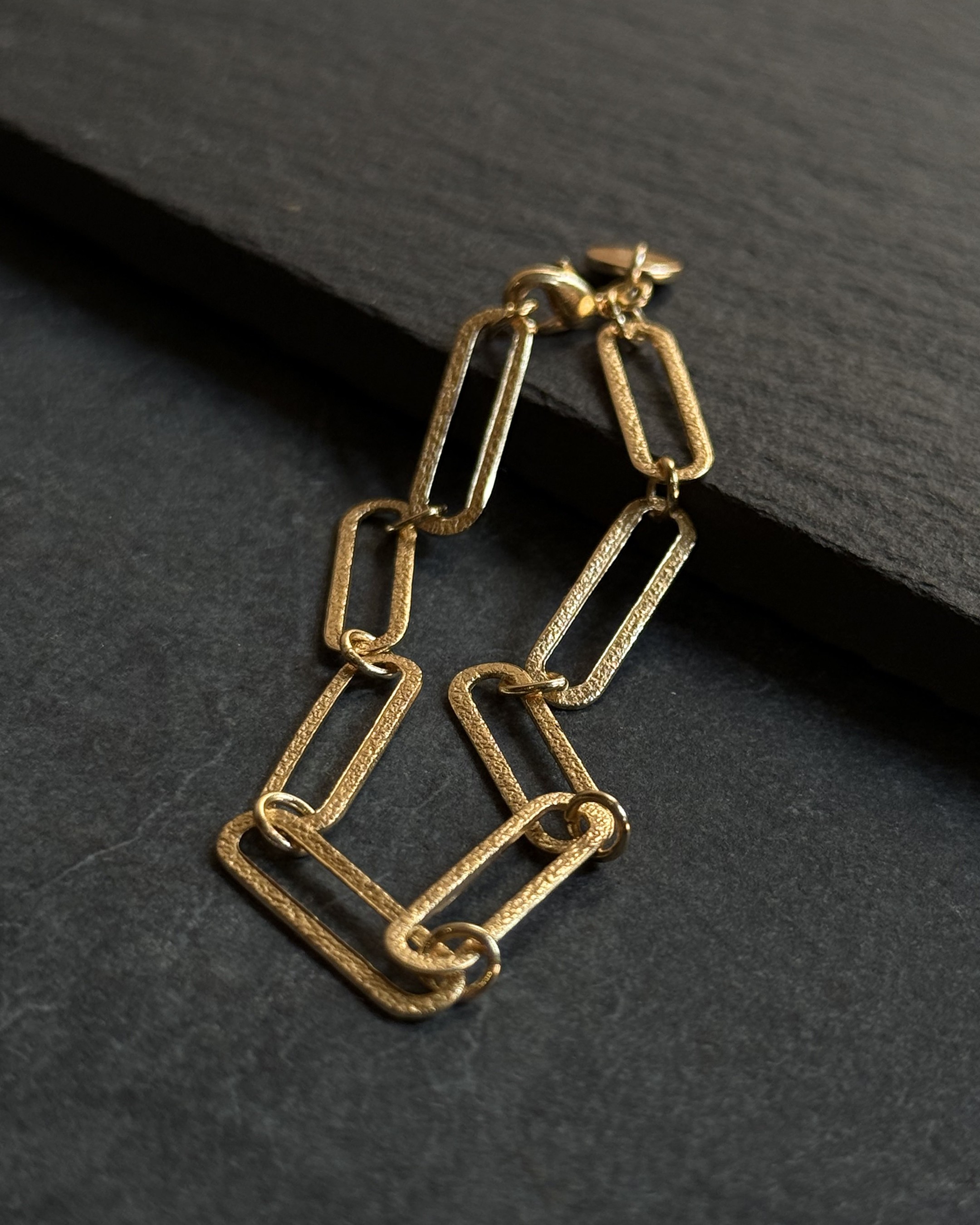 Link Chain Bracelet With Gold Coin