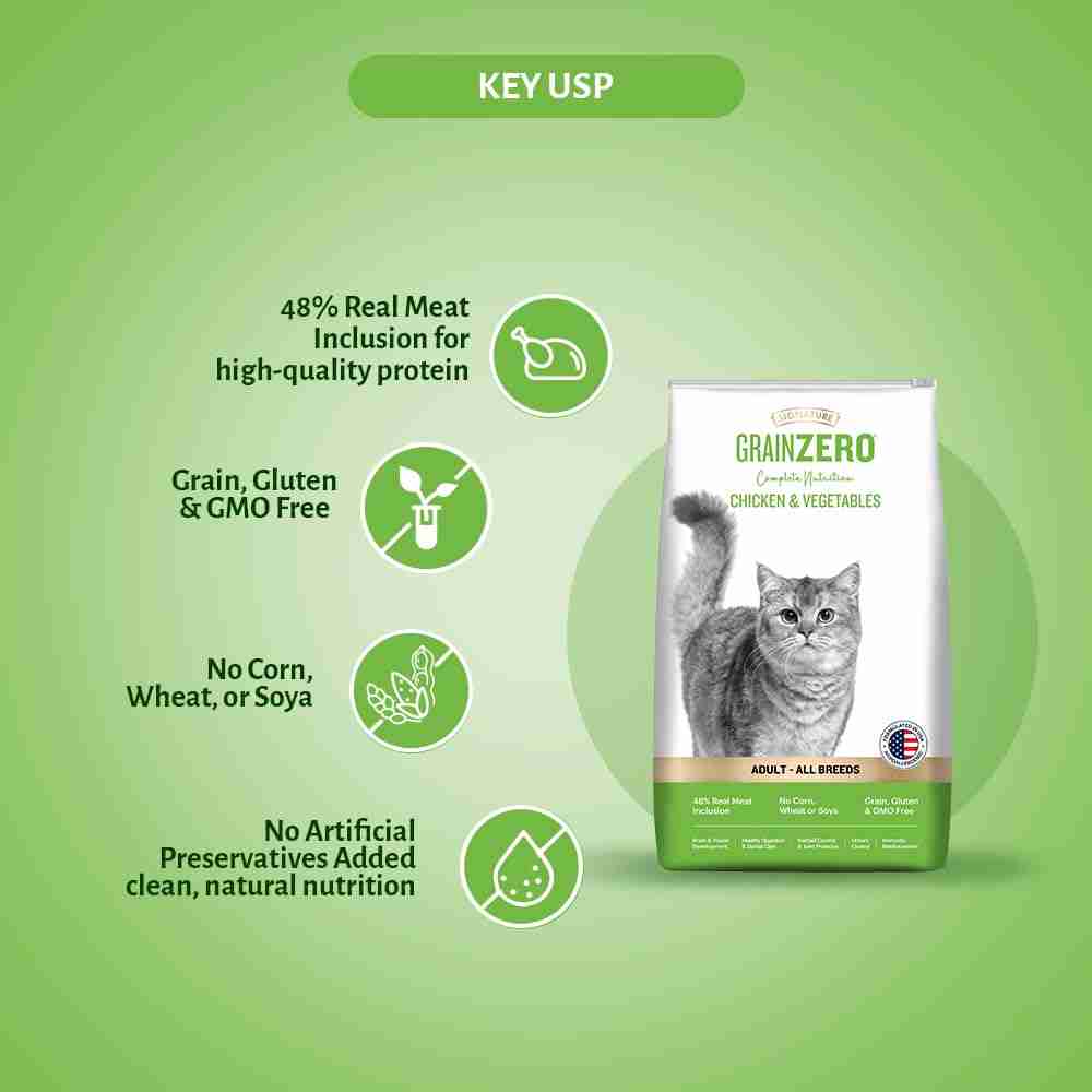 Grain Zero Chicken & Veg Dry Cat Food 1.2kg