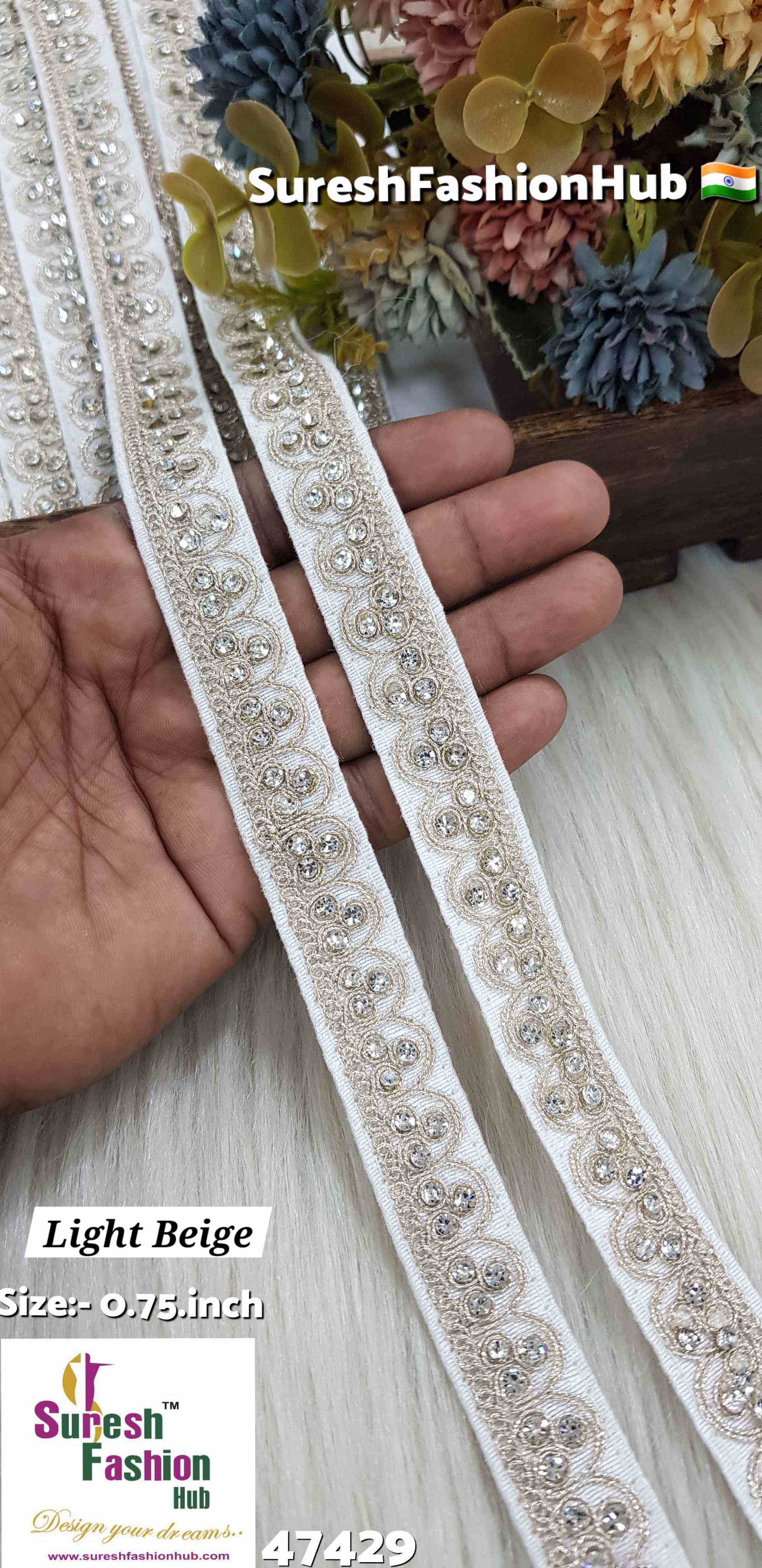 Light Beige Diamond Dori Lace