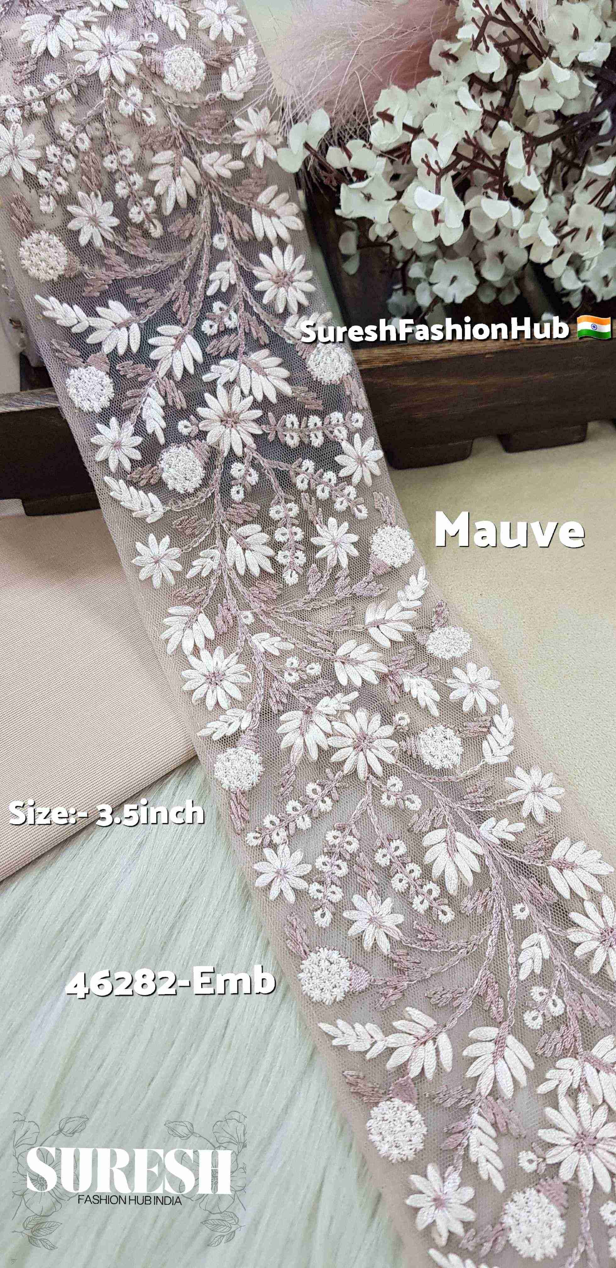  Tone-to-Tone Floral Net Lace