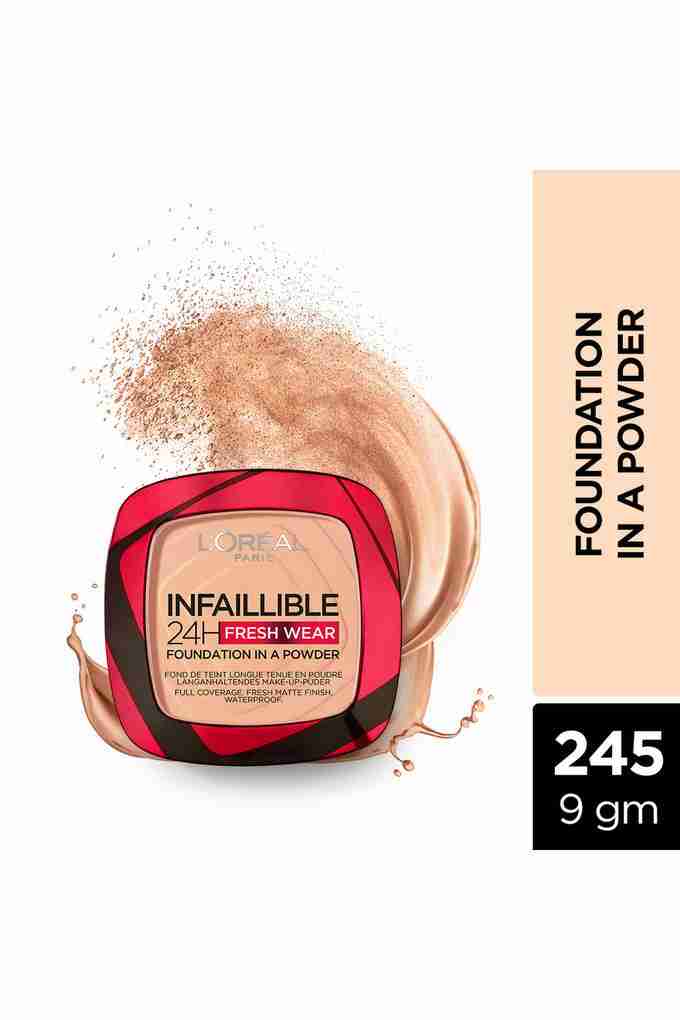 Infallible 24H Fresh Wear Powder Foundation - 245 Golden Honey, 9 gm