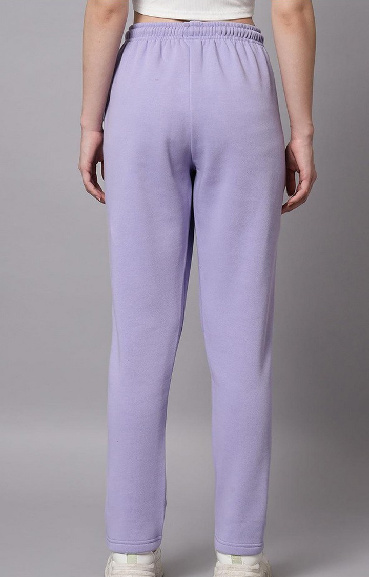 Women's Mauve Solid Trackpants