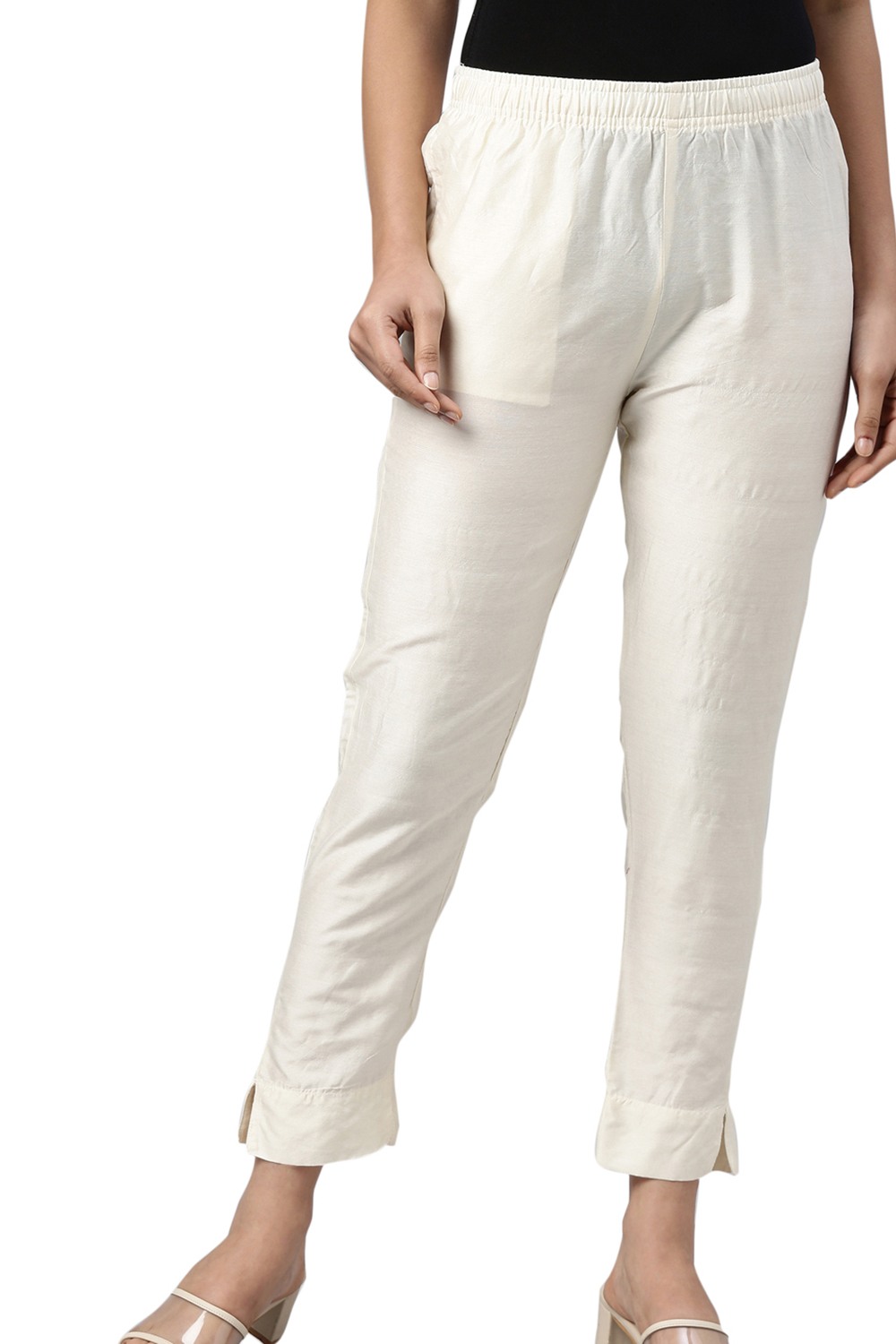 Solid Tapered Fit Modal Women's Casual Wear Pants