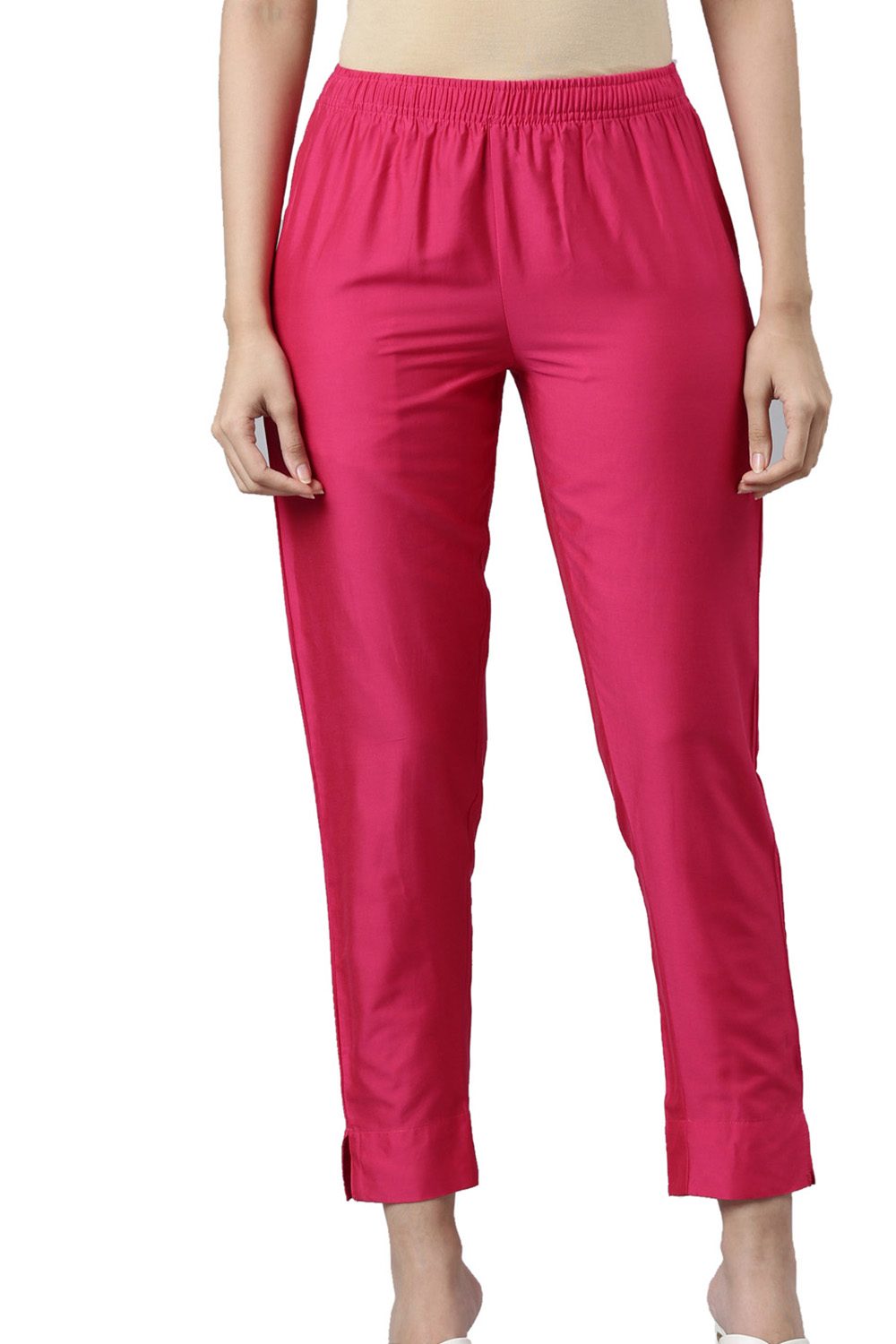 Solid Tapered Fit Modal Women's Casual Wear Pants