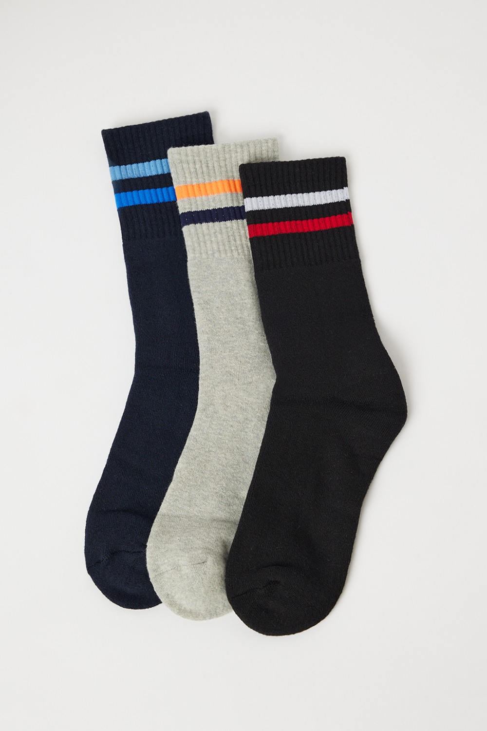 Cotton Men's Crew Socks Assorted Pack Of 3