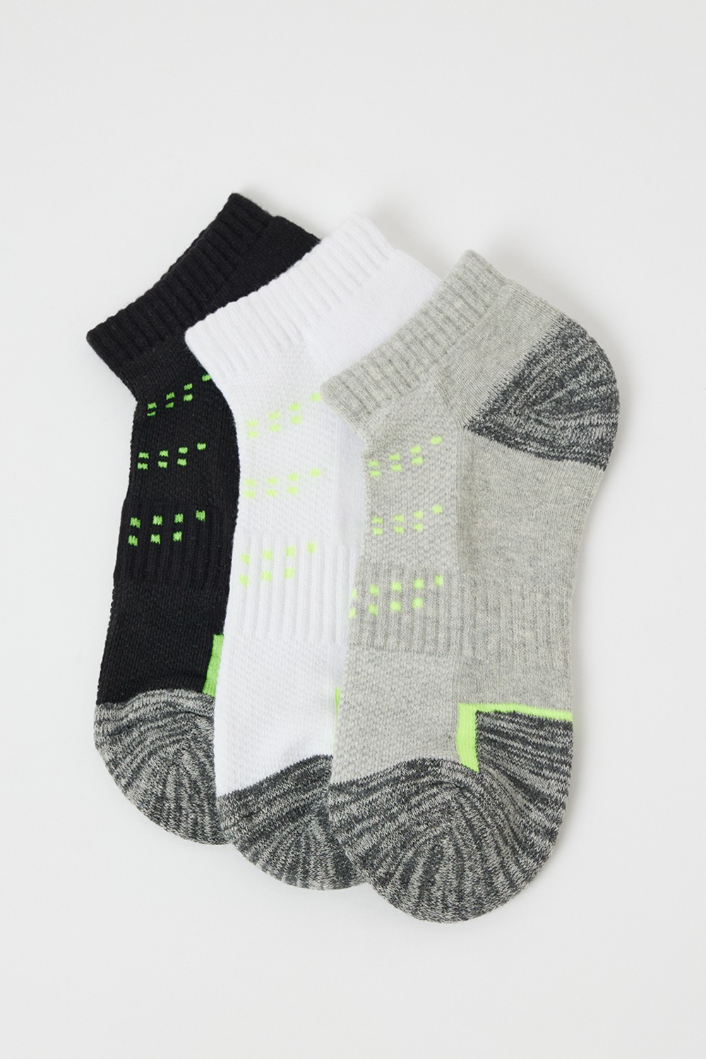 Cotton Men's No Show Socks Assorted Pack Of 3