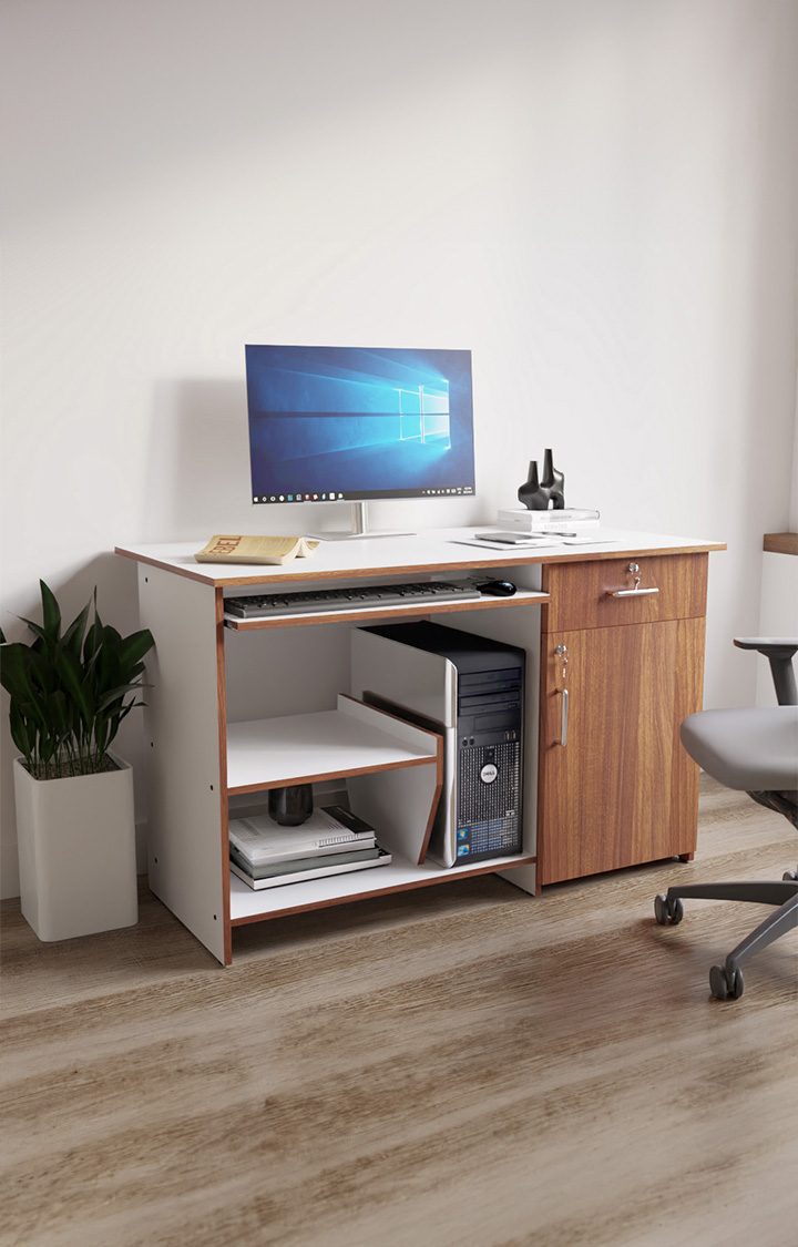 neudot Zanko Engineered Wood Study & Computer Table and Office Desk - Dual Tone | Multi-Purpose Study Table | Computer Table for Students | Office Table | 1 Year Warranty (Zanko - Dual Tone)