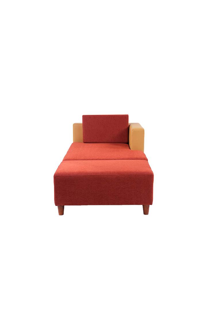 neudot Hailey Fabric Chaise Lounger LHS in Rusty Cider Orange Colour
