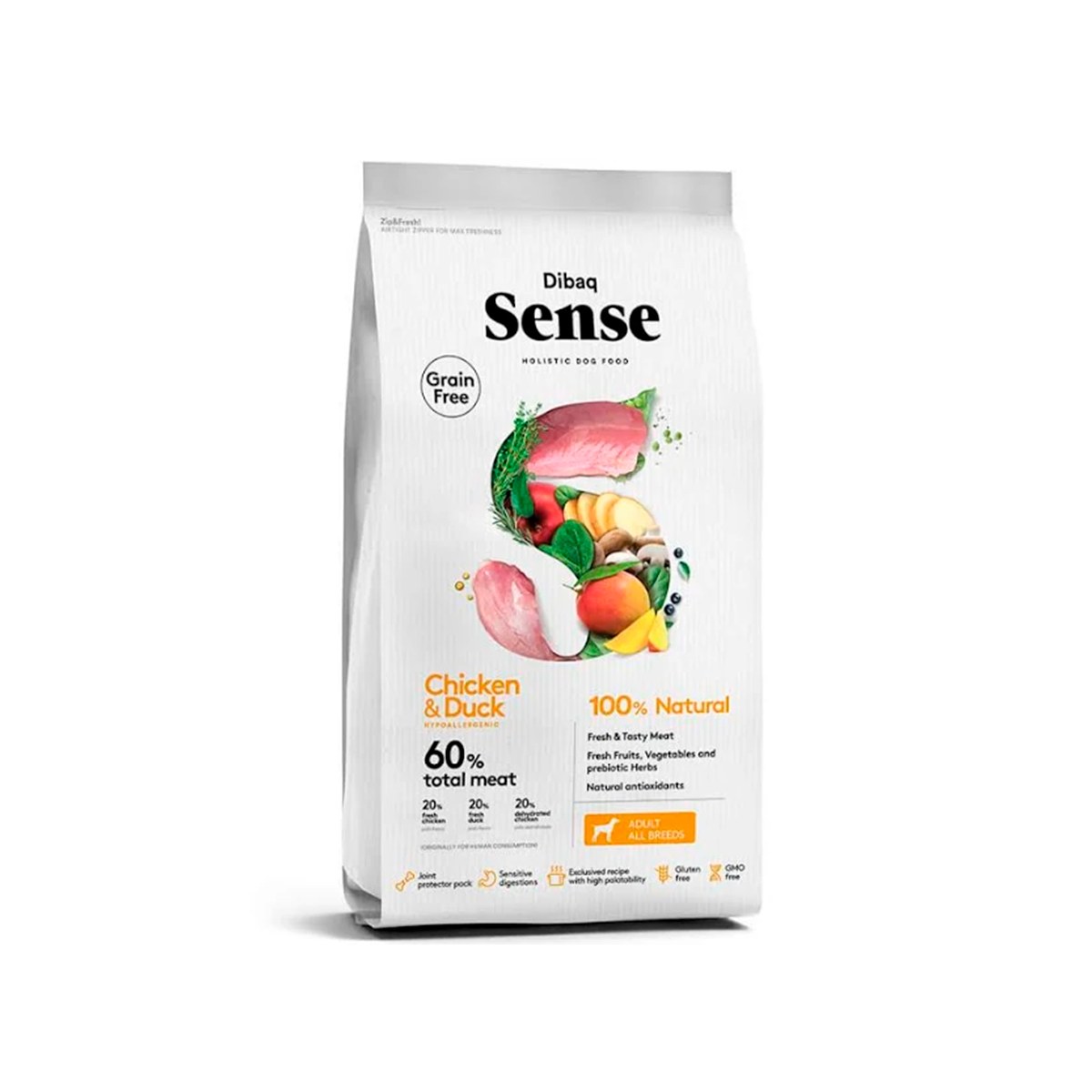 Dibaq Sense Chicken & Duck Adult Dry Dog Food - 2 Kg