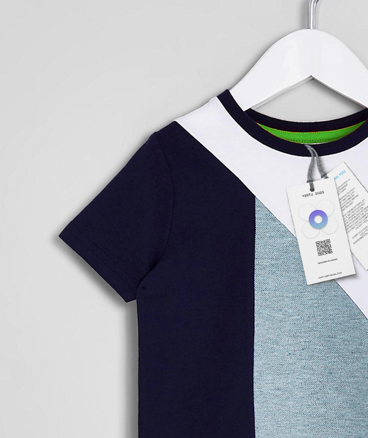 Vertu Duds | Vertu Duds Multi-coloured Colourblock Cotton Short Sleeve Kids T-Shirt 5