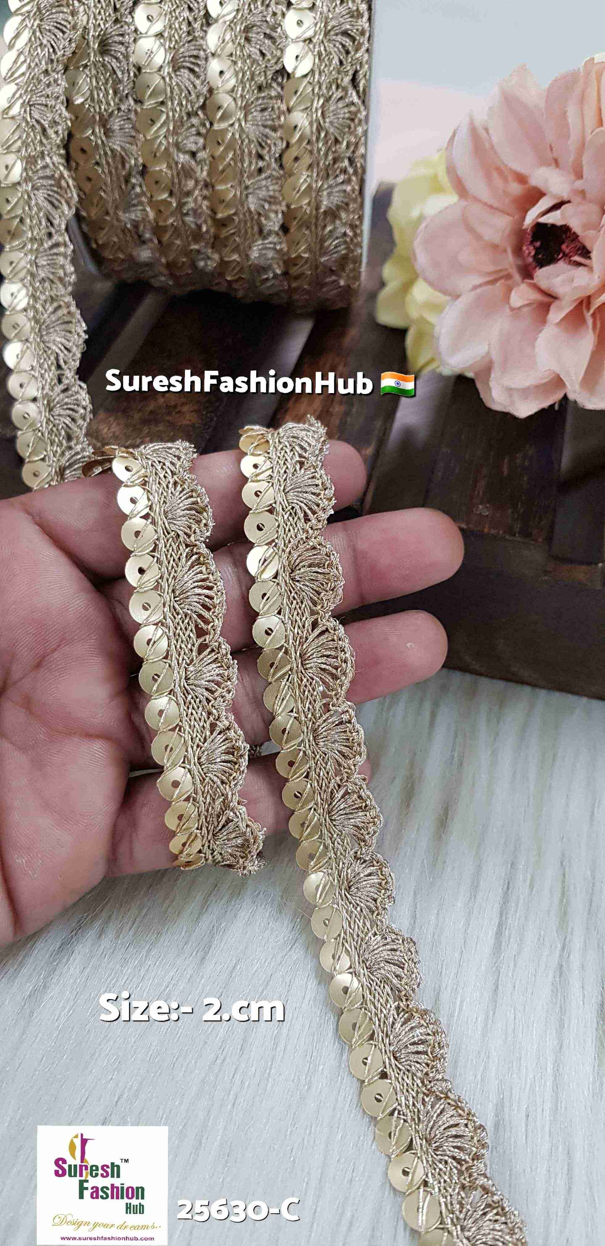 Pearl Pankha Jhalar Lace
