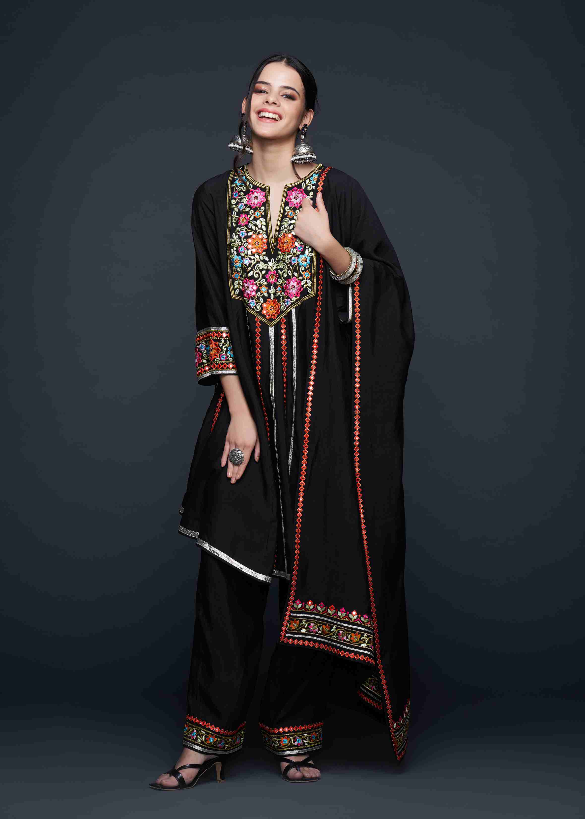 Black Zoya Kali Kurta