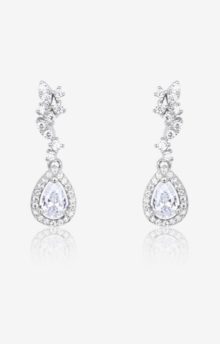 White green CZ Earrings