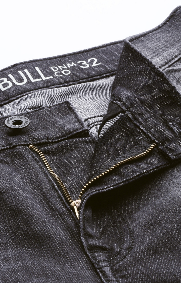 American Bull | American Bull Men Cotton Casual Slim Fit Black Jeans 4