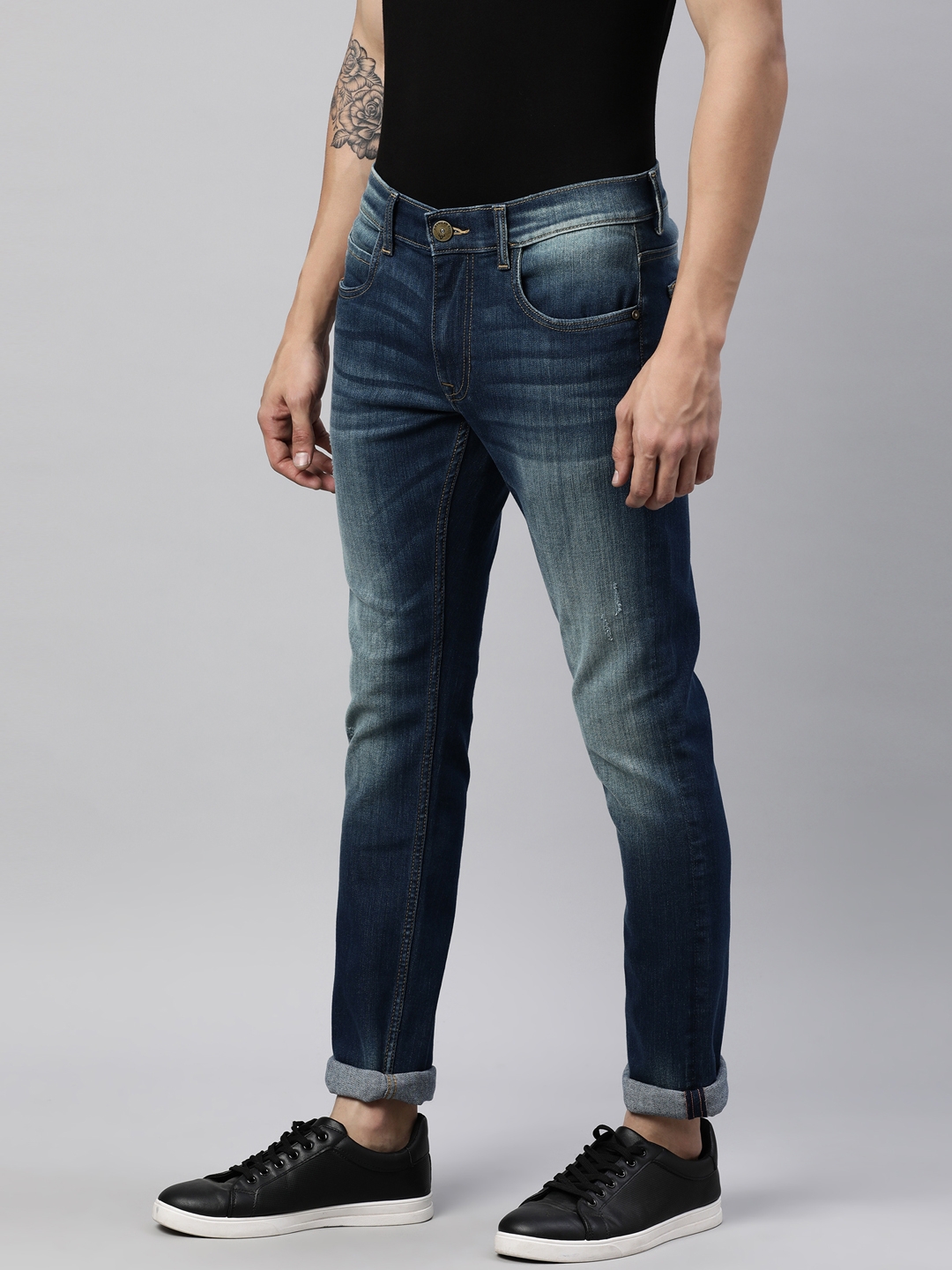 American Bull | American Bull Mens Solid Full length Denim Jeans 2