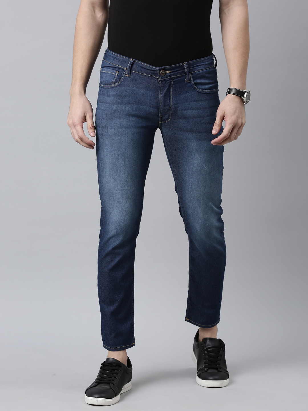 American Bull | American Bull Mens Solid Ankle Length Denim Jeans 0