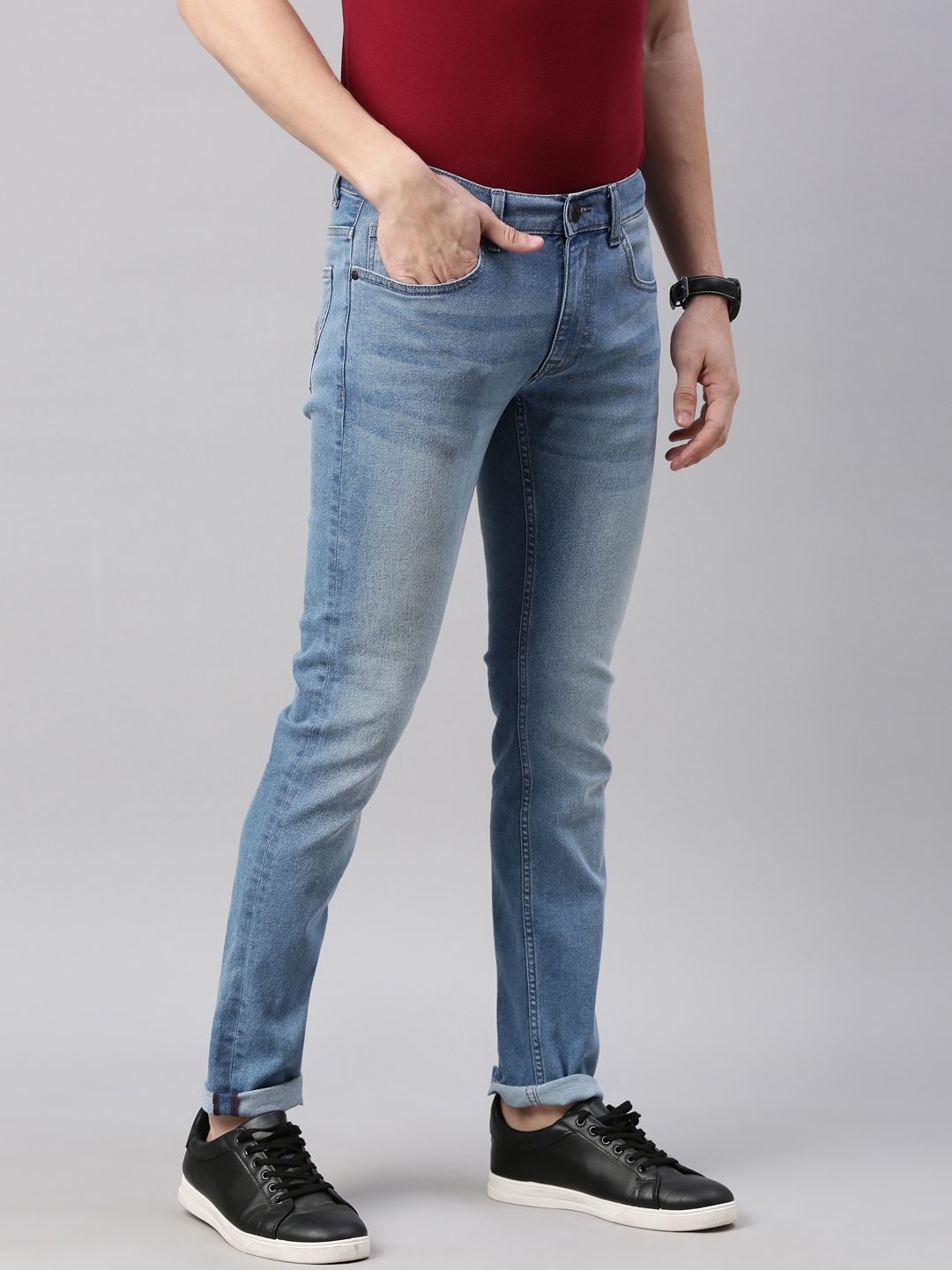 American Bull | American Bull Mens Solid Full length Denim Jeans 2