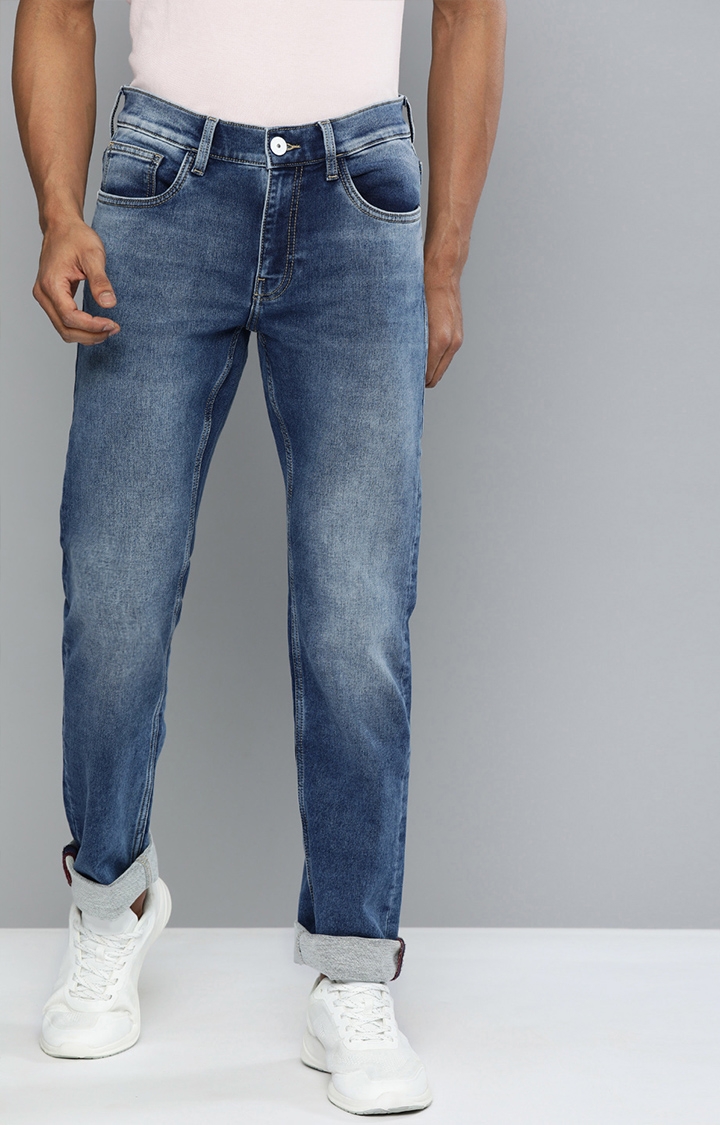 American Bull | American Bull Men Cotton Casual Slim Fit Blue Jeans 0