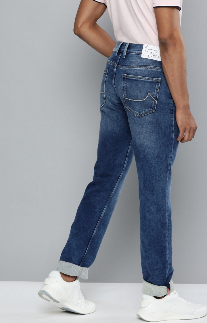 American Bull | American Bull Men Cotton Casual Slim Fit Blue Jeans 3