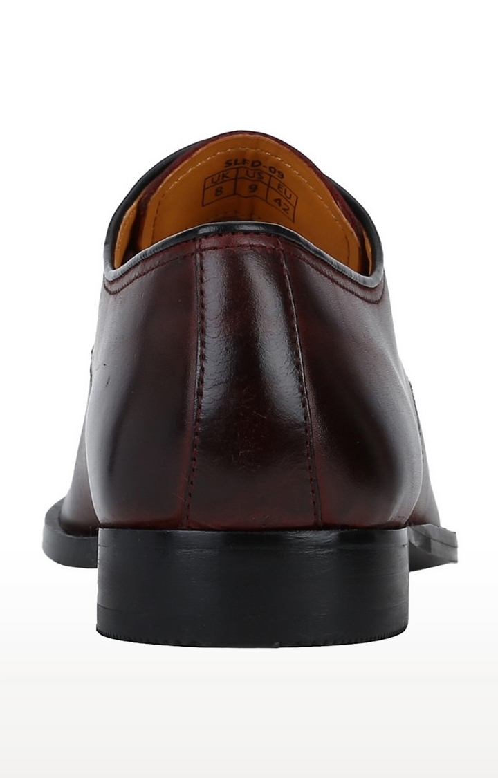 DEL MONDO | Del Mondo Genuine Leather Cherry Bordo Colour Lace Up Shoe For Mens 3